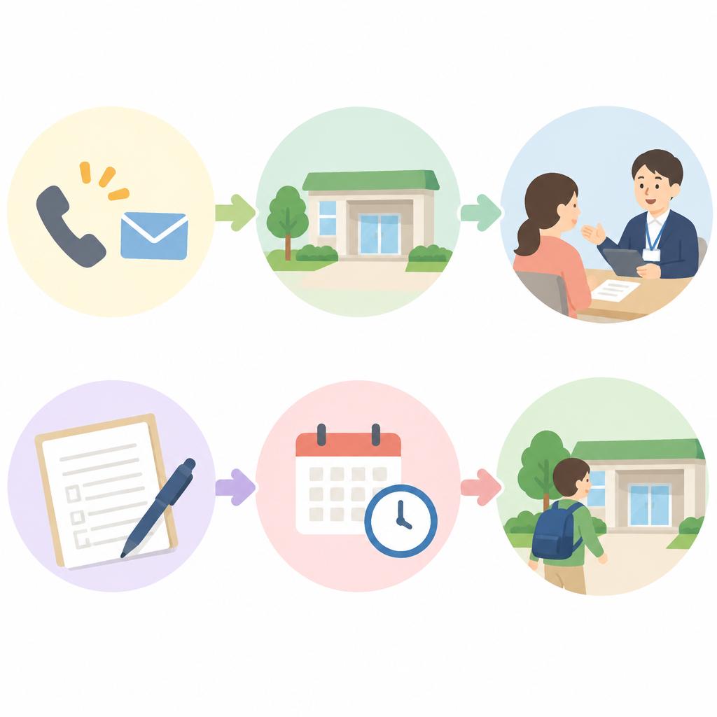 利用開始日はいつ？見学から通所までの流れ
